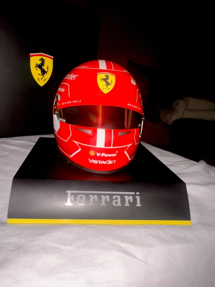 FERRARI F1 CHARLES LECLERC MINI HELMET 2024 - 1:2 Scale - FERRARI BELL F1 HELMET - Image 4 of 4