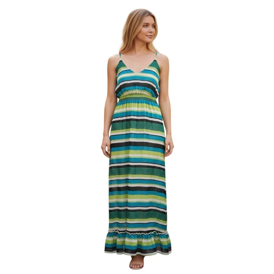 tube top green dress Green Tube Top Maxi Dress L main image 1