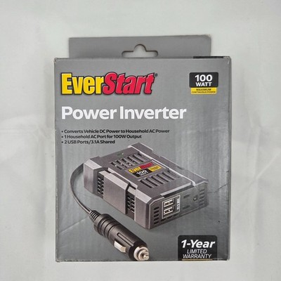 EverStart 100W Slim Vehicle Power Inverter DC/AC with USB (70000MC)