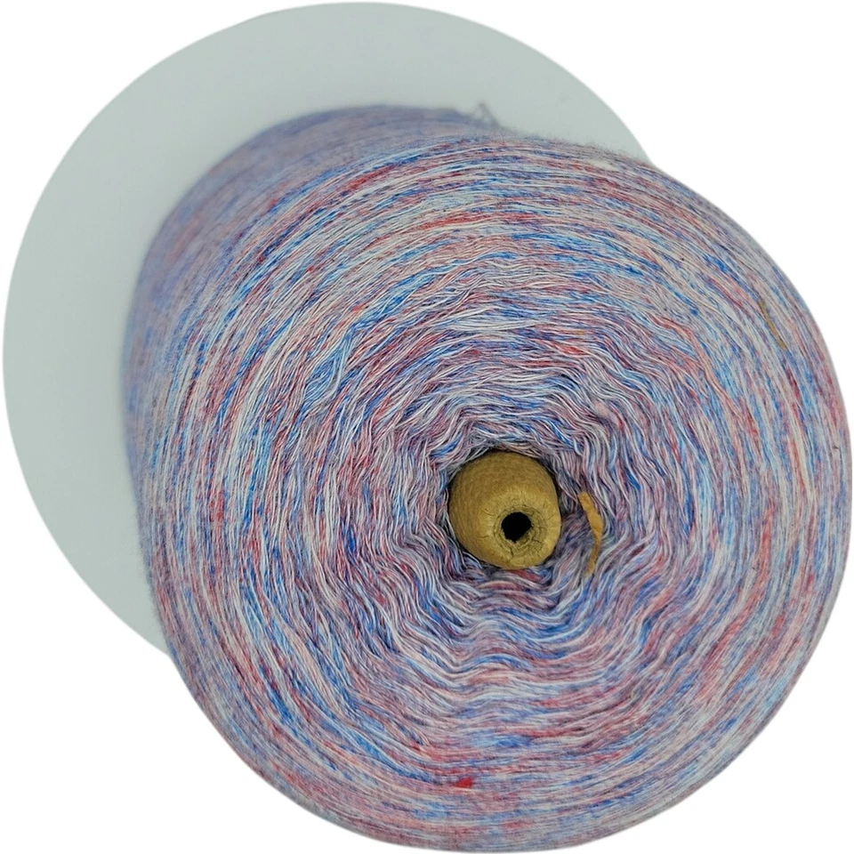 Vintage 1980s Multicolor Variegated Weaving Knitting Cone Yarn - Image 2 of 4