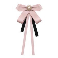 Womens Bow Tie, Clip on Bow Ties Pre Tied Bowtie for Women Girls Ribbon Rhine...