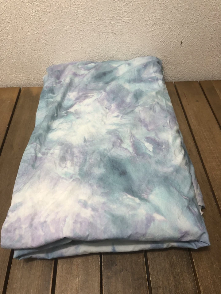 "Funda nórdica Pottery Barn adolescente F/Queen teñida azul púrpura algodón percal 90x88""" Foto 2 de 4