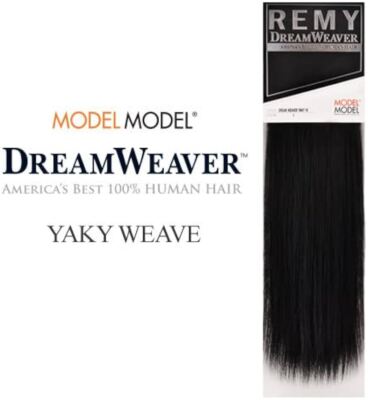 Model Model Dream Weaver Yaky 100% Human Hair Black - # 4 Weave Extensions 14 In