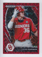 2021 PANINI PRIZM DRAFT PICKS BASEBALL TYLER HARDMAN RC RED VELOCITY 153 Yankees
