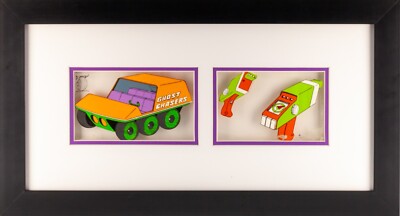 '' Goober und Der Geist Chasers '' Bemalt Acryl Animation Cel Collage Gerahmt