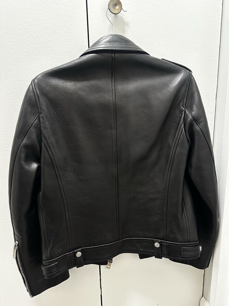 Burberry Prorsum Men's Size 46 / S Lamb Leather Moto Jacket Burberry Prorsum Men's Size 46 / S Lamb Leather Moto Jacket