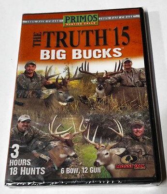 Primos Hunting Calls The Truth 15 Big Bucks (DVD) 3 hours 18 hunts New Sealed