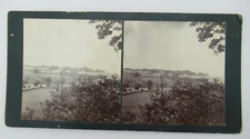 Stereoscope Card/ Stereoview Of An Unknown Country Scene