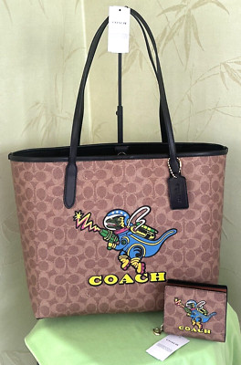 Coach ◆ 986 Tote 42 with rainbow signature rexy COACH® Outlet | Tote 42 With Rainbow Signature Rexy