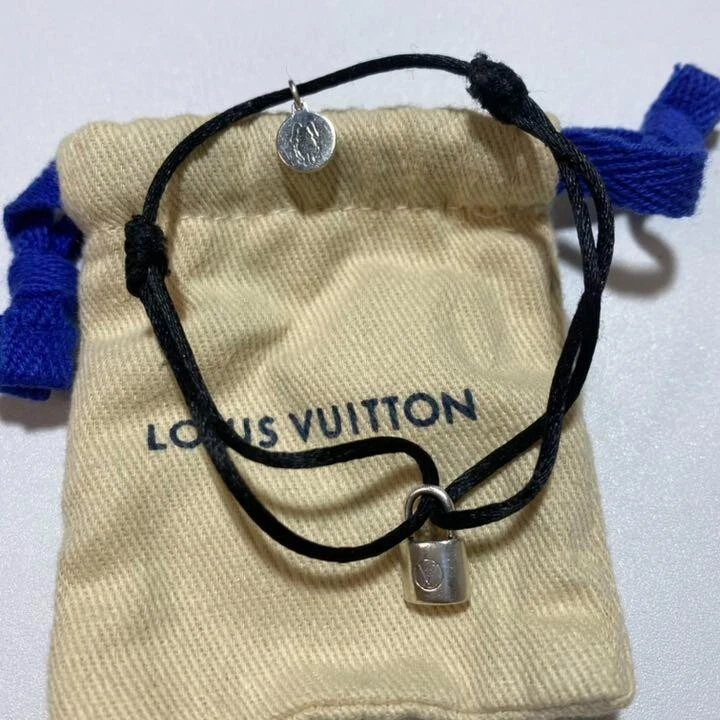 Louis Vuitton Black Lockit Cord Bracelet - The Purse Ladies