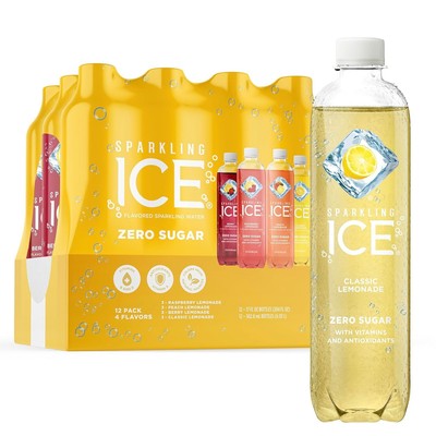 (12 Pack) Sparkling Ice Lemonade Variety Sparkling Water with Vitamins, 17 Fl Oz