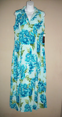 D.G.I. by Darian Sz 10 Button Down Maxi Dress Floral Slvless Cris Cross Back NWT