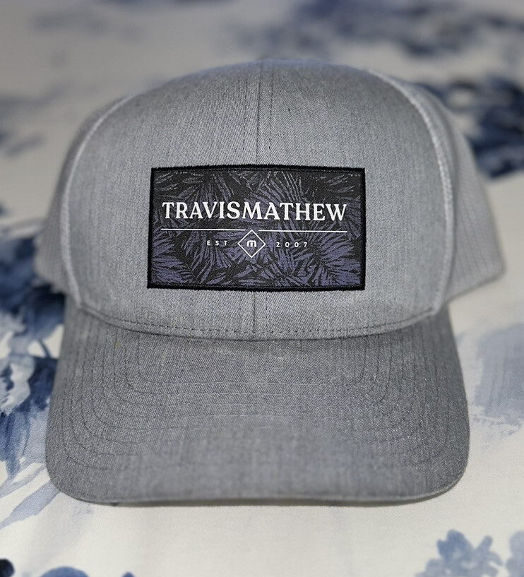 TRAVIS MATHEW MENS SCUBA CERTIFIED HEATHER GREY SNAPBACK HAT C6