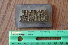 TJ Edwards Inc Brass Stamp Santa Fe Footwear Manufacturers Shoe Leather Sole die