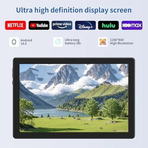 10,1 Zoll Android 14 Tablet mit Hülle, Tastatur, Maus und Stylus Bundle - Bild 4 von 8