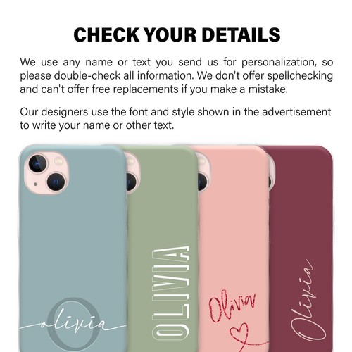CUSTODIA TELEFONO PERSONALIZZATA CON NOME CHIARO COVER RIGIDA GLITTER PER IPHONE 11 SE XS 7 8 6 - Foto 4 di 18