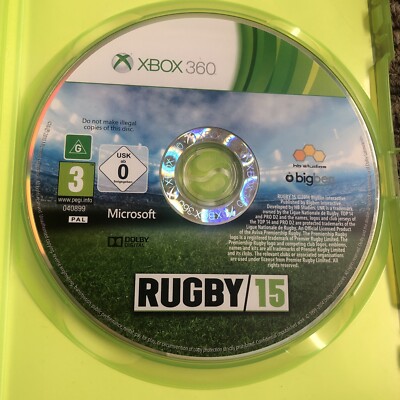 Jeu Rugby 15 Pour Xbox 360 - Version PAL UK - Bon état Sans Notice - Origine France