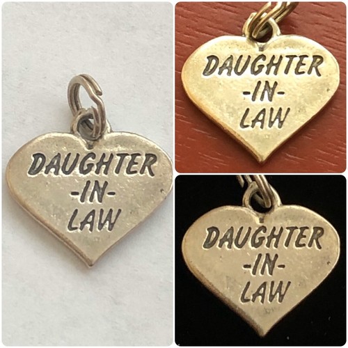 Daughter-in-Law Necklace Pendant Happy Fun Charm Sterling Silver SJC 925 Gift - Picture 4 of 12