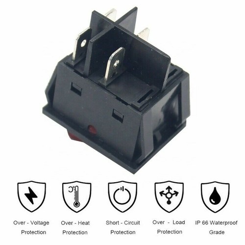 30A 35A 40A High Current Welding Machine Rocker Switch ON/OFF KCD4-201N-B - RED - Picture 18 of 41