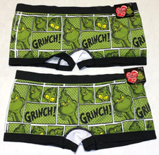 Two Pair Dr Seuss How The Grinch Stole Christmas Underwear New NWT Boys Large 7