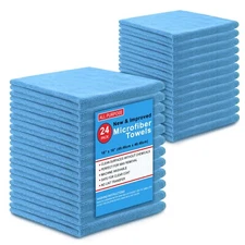 Microfiber Cleaning Cloth Set Of 24 Towel Rag Car Polishing Detailing No-Scratch