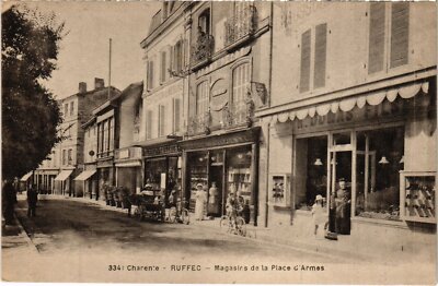 Old postcard Ruffec Magasins de la Place d'Armes (1392775)