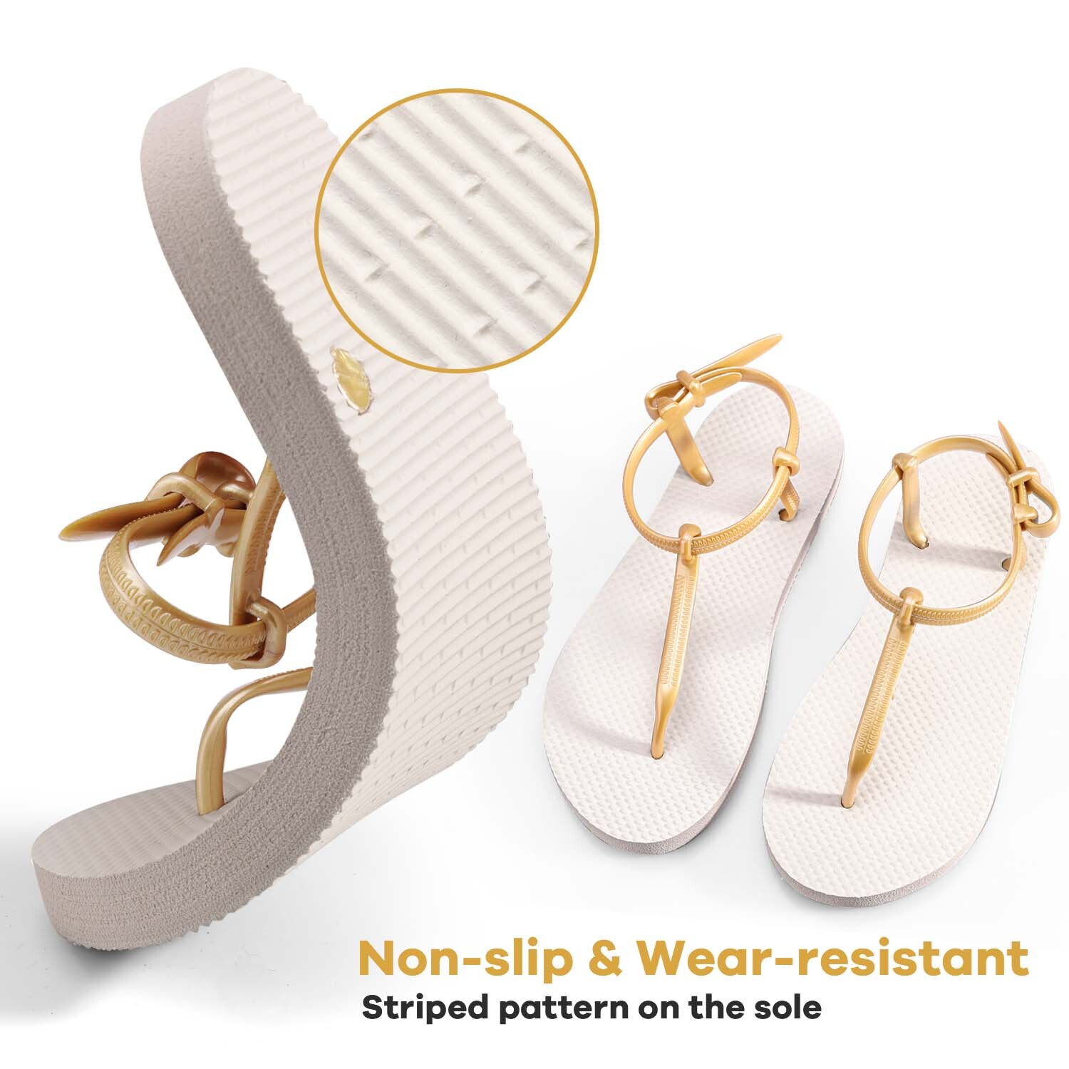 Low-Wedge Women Orthopedic Sandals Casual Flat Shoes Flip Flops Ladies Anti-Slip