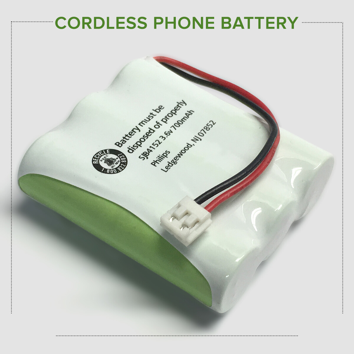 Philips 3.6V Replacement Battery Pack For Vtech & AT&T Cordless Phones (Models 3300, 3301, 80-5071-00-00) 2 thumbnail image