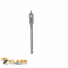 1/2 in Bit Head by 4-3/4 in Long Steel Spade / Paddle Bit for Wood by KlassTools