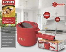 Pentola Elettrica Con Vaporiera Regolabile Slow Cooker 2 Lt Potenza 600W HM-5342