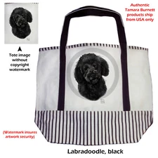 Canvas Tote - Black Labradoodle