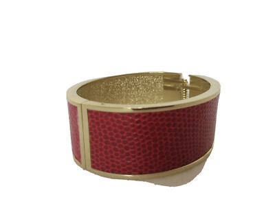 Goldfarbenes rotes breites Armband/Armreif/Manschette - NEU!!!