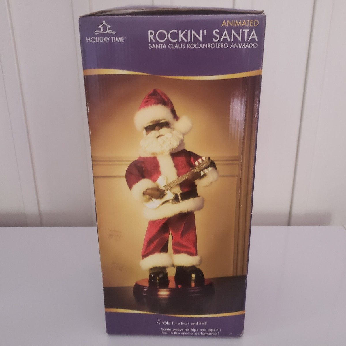Rockin Santa Claus Guitar Player Old Time Rock n Roll Holiday Time