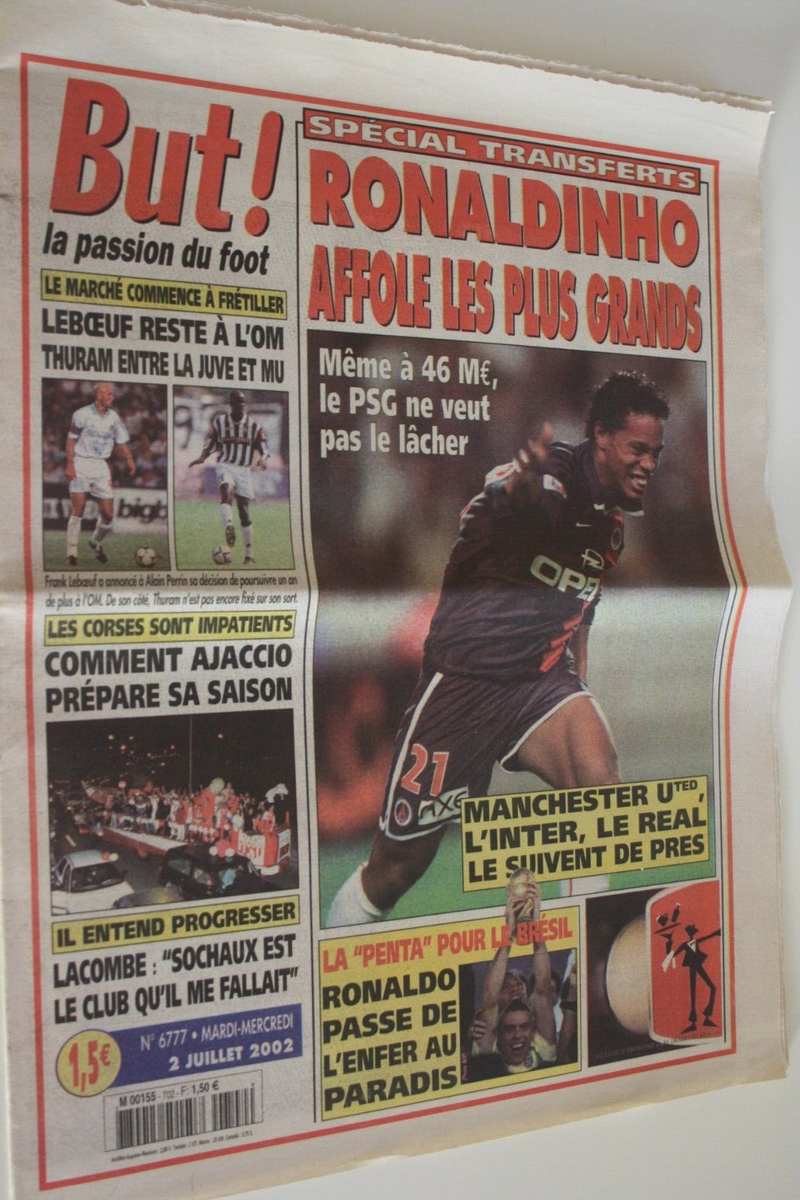 Poster / Affiche Maillot PSG Ronaldinho - Époque Paris-Saint-Germain - Collection