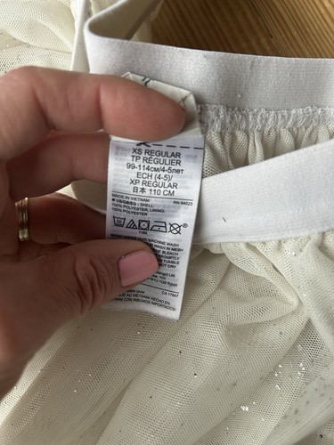 Gap Kids GapFit Skirt Tutu Size XS 4-5 White Sparkle - Picture 3 of 6