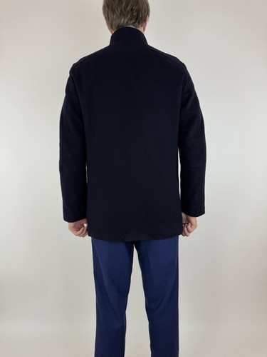 SCHNEIDERS Wool Coat Zipper Sport Peacoat Coat Mens Size 52 - Picture 6 of 16