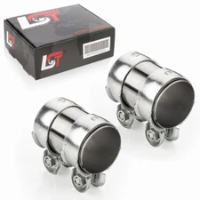 2x Double Clamp Pipe Connector Exhaust Ø 60x95mm for Volvo C30 C70 S40 S60 S80