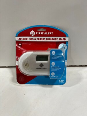 First Alert 3-In-1 Explosive Gas & Carbon Monoxide Alarm-Dual Power #GC01