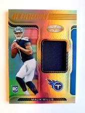 2022 PANINI CERTIFIED GOLD MALIK WILLIS RC/PATCH! 1/349! 1/1! FIRST ONE!