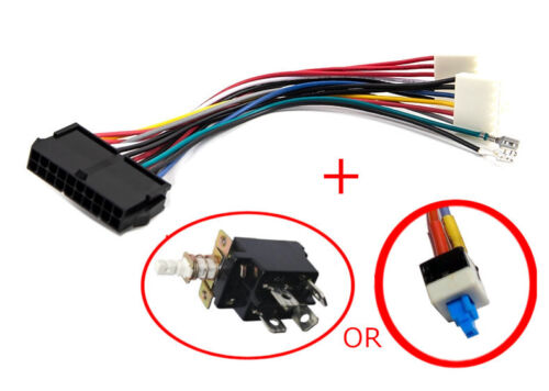 20/24pin ATX to AT P8 & P9 adapter converter with big small switch AT I/O shield - Afbeelding 1 van 5