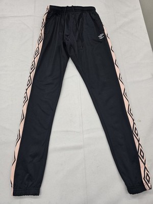Umbro Herren Trainingshose schwarz/pink Rauten L EUR Training Neu mit Etikett