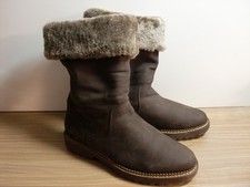 Sioux Damen Stiefel Gr. 41,5, Probierpaar wie NEU echt Leder echt Lammfellfutter