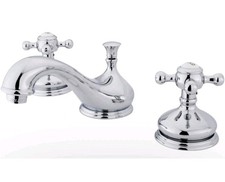 Kingston Brass KS1166BX Vintage Widespread Lavatory 8-Inch Polished Nickel Cross