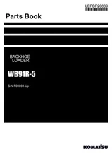 Komatsu WB91R-5 Backhoe Loader Parts Catalog Manual SN F00003-Up