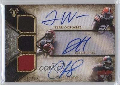 2014 Topps Triple Threads 13/36 Terrance West Jeremy Hill Rookie Auto RC i6o