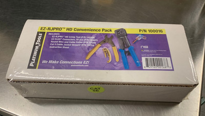 Platinum Tools 100016 EZ-RJ45 HD Kit includes Stripper, Cutter &50) Cat5E Plugs