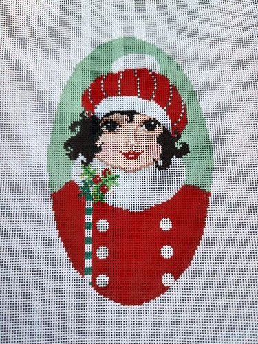 Shelly ~ Noel Holiday Girl ~ Nadelspitze Leinwand
