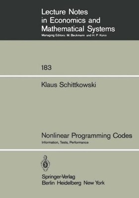 Nonlinear Programming Codes Klaus Schittkowski