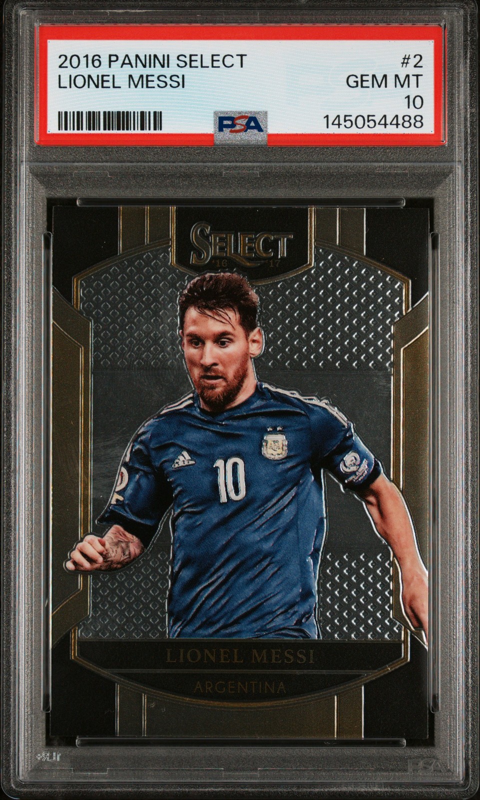 2016 PANINI SELECT #2 LIONEL MESSI PSA 10