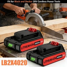 2 Pack 4.0AH 20V MAX For Black  Decker 20Volt Lithium Battery LBXR20-OPE LB20